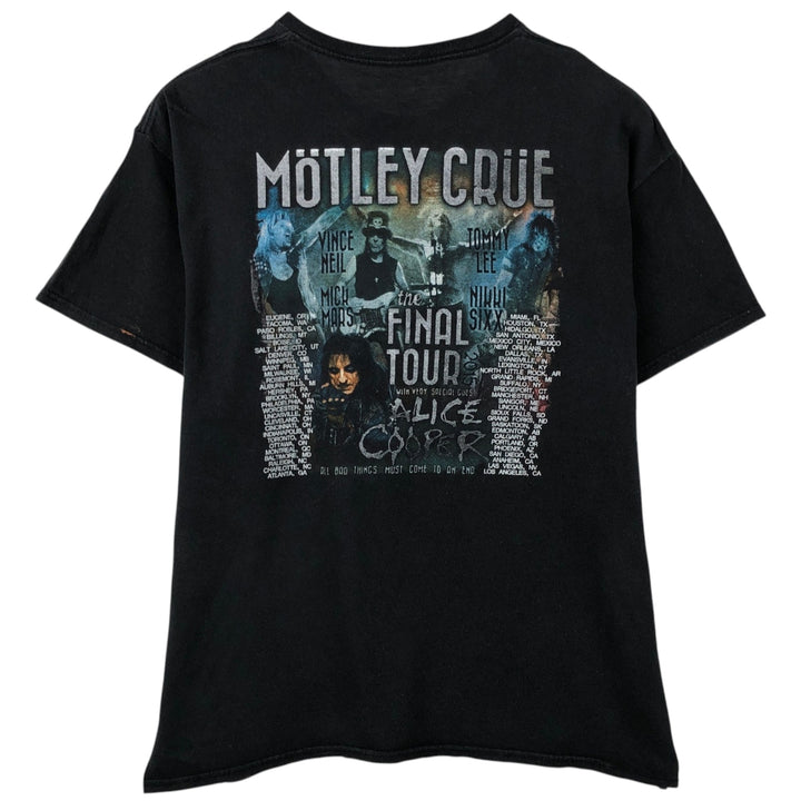 MOTLEY CRUE band t-shirt, men's size XL (approx.) unclear black type Vintage Second Hand