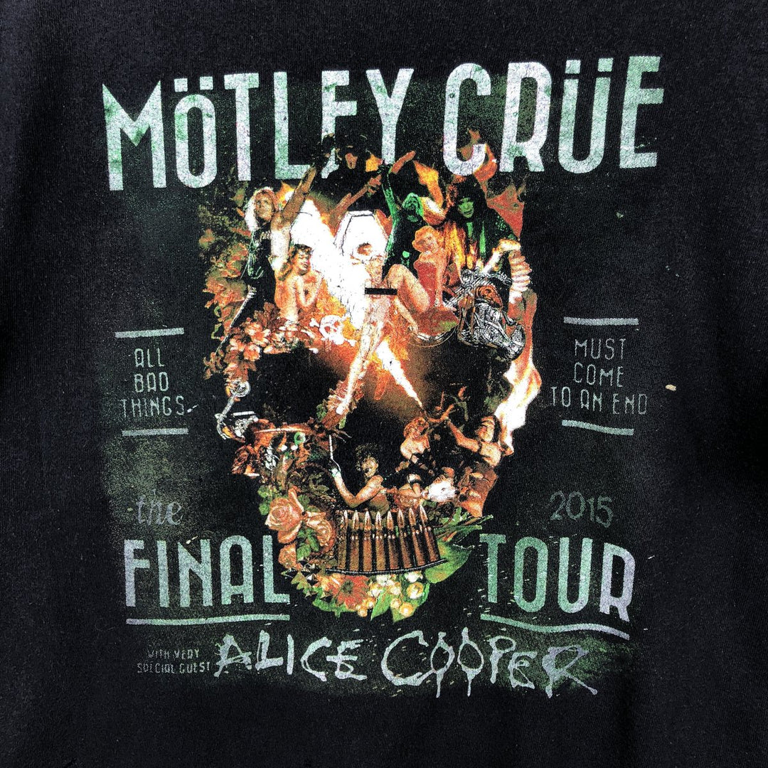 MOTLEY CRUE band t-shirt, men's size XL (approx.) unclear black type Vintage Second Hand