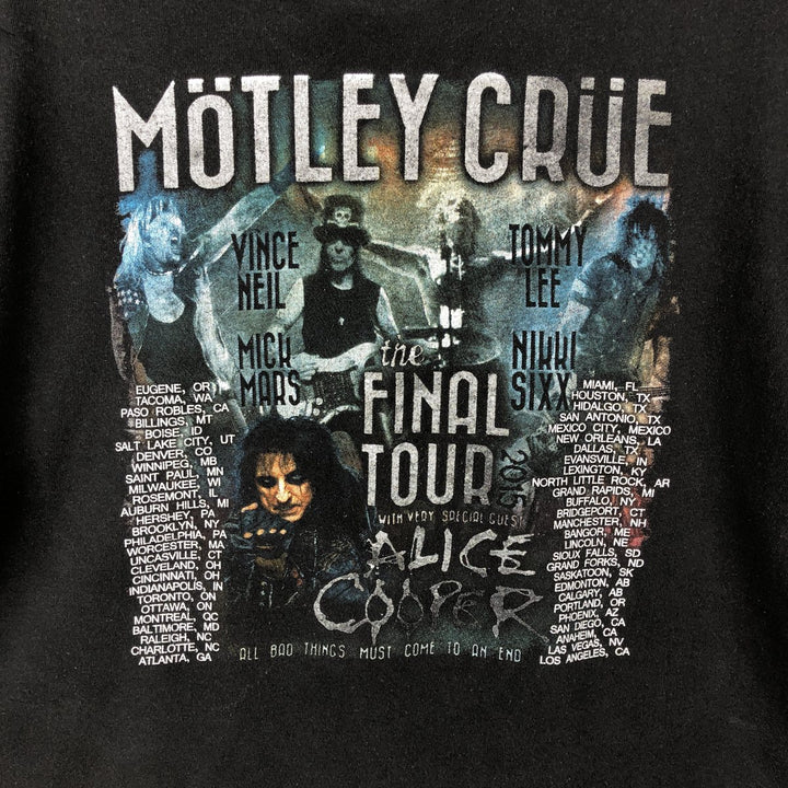 MOTLEY CRUE band t-shirt, men's size XL (approx.) unclear black type Vintage Second Hand