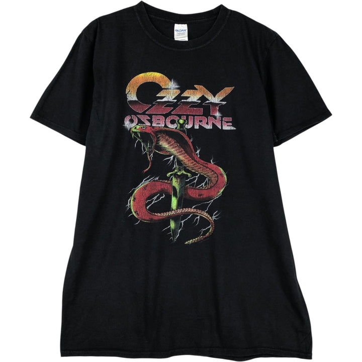Gildan Ozzy Osbourne Band T-shirt (Men's size L) cotton black type Vintage Second Hand