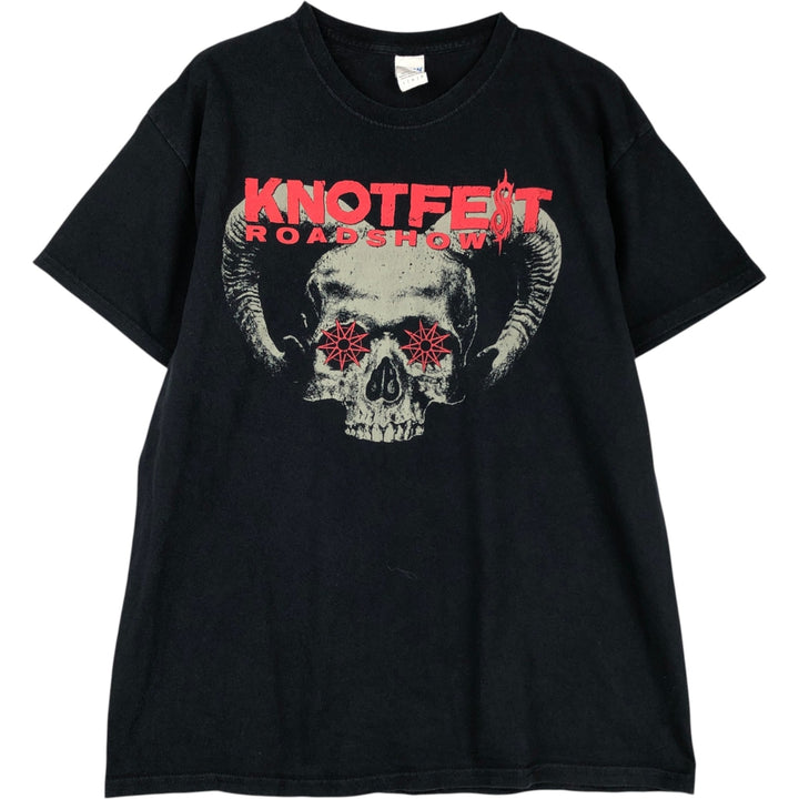 Gildan Slipknot Band T-Shirt (Men's Size L) cotton black type Vintage Second Hand