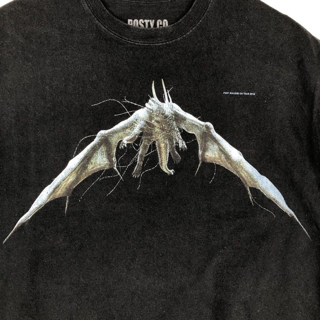 Post Malone Wrap T-Shirt (Men's Size M) cotton black type Vintage Second Hand