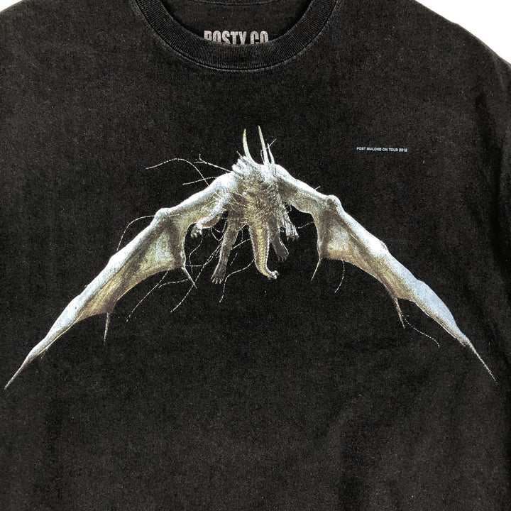 Post Malone Wrap T-Shirt (Men's Size M) cotton black type Vintage Second Hand