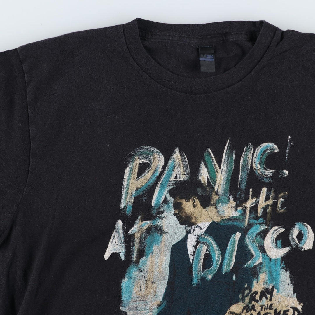 TULTEX PANIC AT THE DISCO Band T-Shirt (Men's Size L) cotton black type Vintage Second Hand