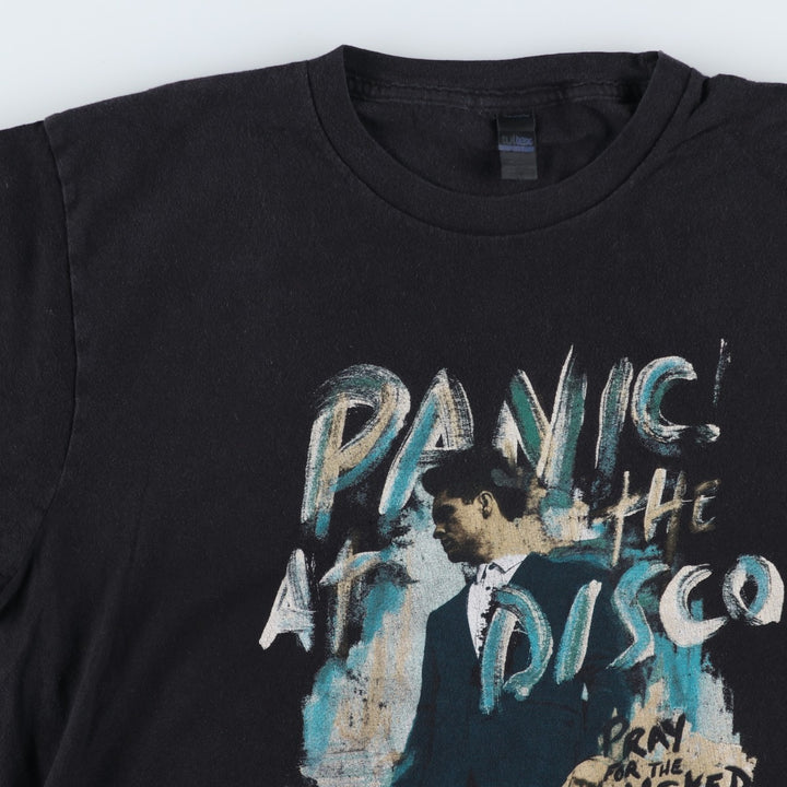 TULTEX PANIC AT THE DISCO Band T-Shirt (Men's Size L) cotton black type Vintage Second Hand