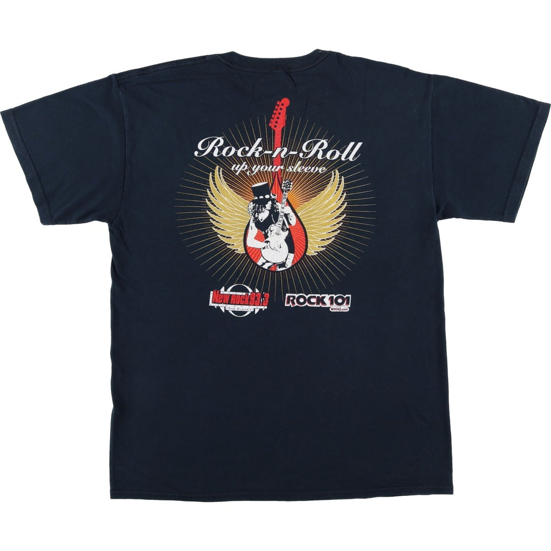 New Rock93.3 ROCK101 Band T-shirt (Men's size S) unclear black type Vintage Second Hand