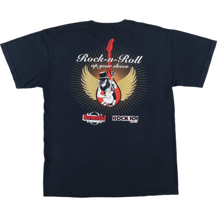 New Rock93.3 ROCK101 Band T-shirt (Men's size S) unclear black type Vintage Second Hand
