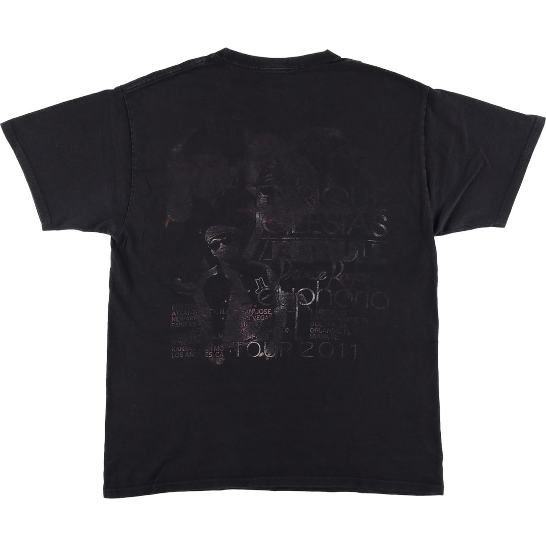 Hanes ENRIQUE IGLESIAS Band T-shirt (Men's size M equivalent) cotton black type Vintage Second Hand
