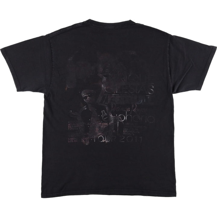 Hanes ENRIQUE IGLESIAS Band T-shirt (Men's size M equivalent) cotton black type Vintage Second Hand