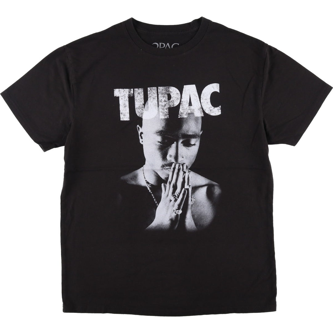 2pac Rap T-shirt, Men's XL size cotton black type Vintage Second Hand