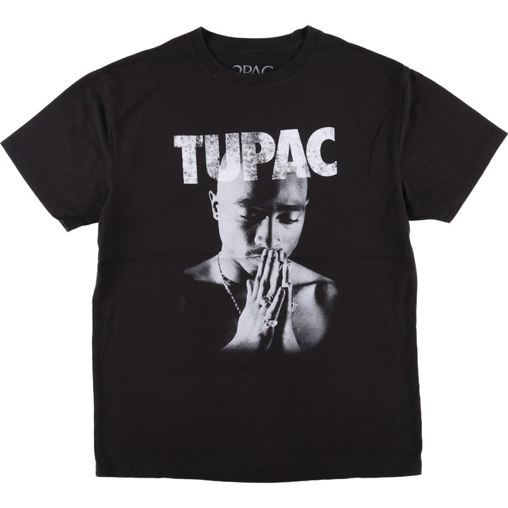 2pac Rap T-shirt, Men's XL size cotton black type Vintage Second Hand