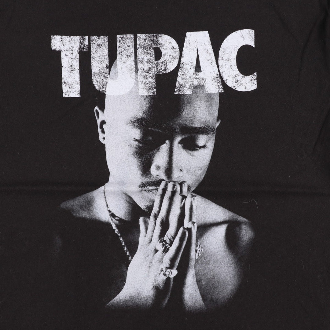 2pac Rap T-shirt, Men's XL size cotton black type Vintage Second Hand