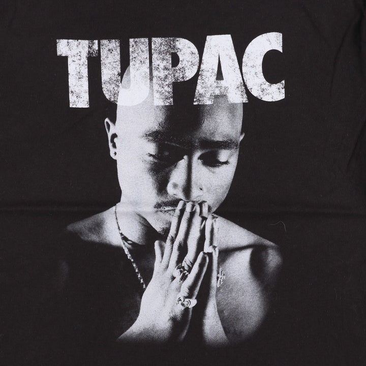 2pac Rap T-shirt, Men's XL size cotton black type Vintage Second Hand
