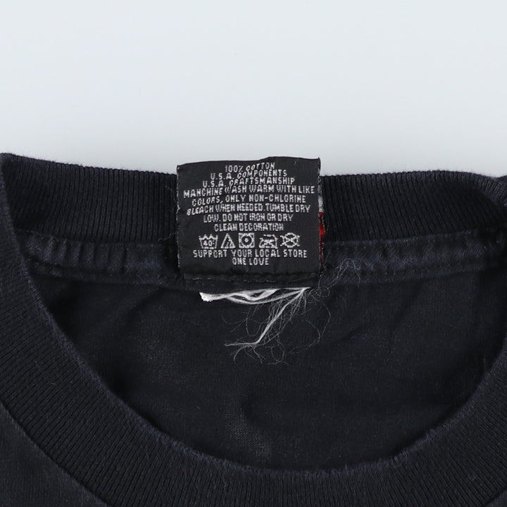 ZION JOHNNY CASH Johnny Cash Band T-shirt, Made in USA, Men's XL equivalent. cotton black type Vintage Second Hand