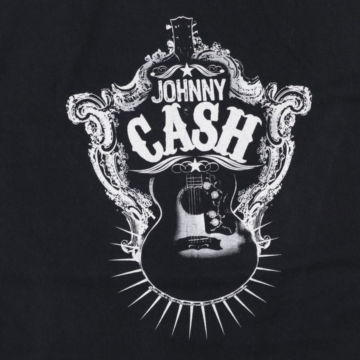ZION JOHNNY CASH Johnny Cash Band T-shirt, Made in USA, Men's XL equivalent. cotton black type Vintage Second Hand
