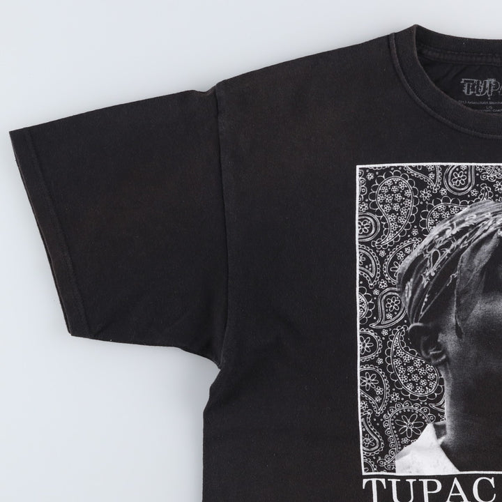 2PAC Rap T-shirt, Men's Size L cotton black type Vintage Second Hand