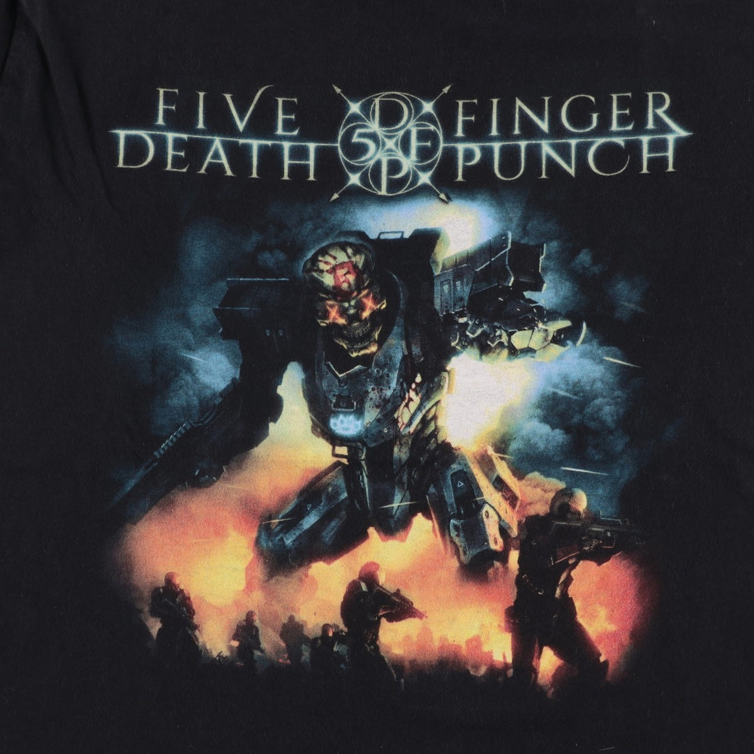 FIVE FINGER DEATH PUNCH Band T-Shirt, Men's XL unclear black type Vintage Second Hand