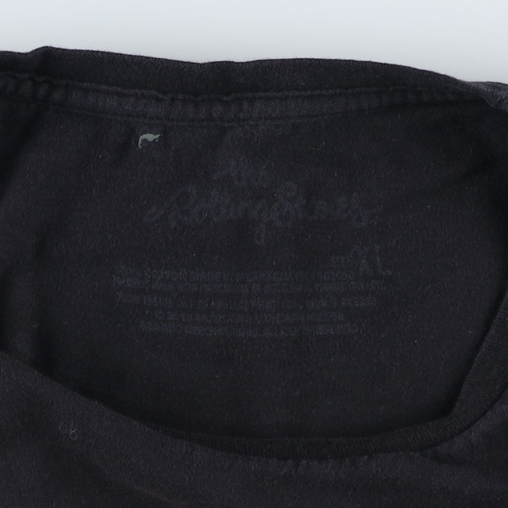 The Rolling Stones Band T-shirt, Men's XL cotton black type Vintage Second Hand