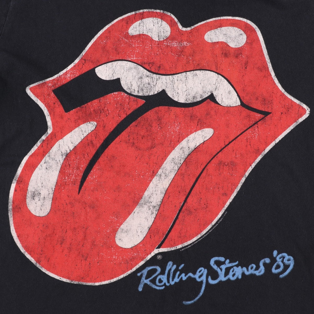The Rolling Stones Band T-shirt, Men's XL cotton black type Vintage Second Hand