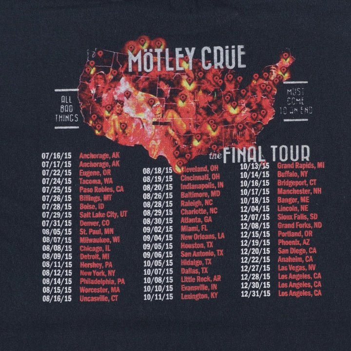Mötley Crüe band t-shirt, men's size XL. unclear black type Vintage Second Hand