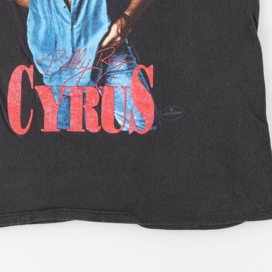 GEM BILLY RAY CYRUS Billy Ray Cyrus Band T-shirt, Made in USA, Men's Size M cotton black type Vintage Second Hand