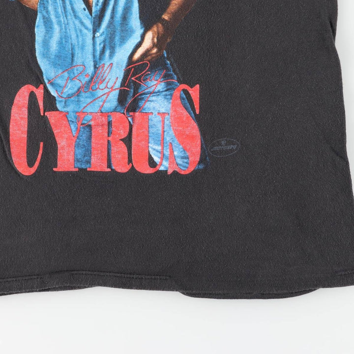 GEM BILLY RAY CYRUS Billy Ray Cyrus Band T-shirt, Made in USA, Men's Size M cotton black type Vintage Second Hand
