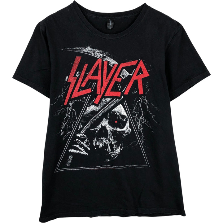 Bay Island Sportswear SLAYER Band T-Shirt (Men's Size L) cotton black type Vintage Second Hand