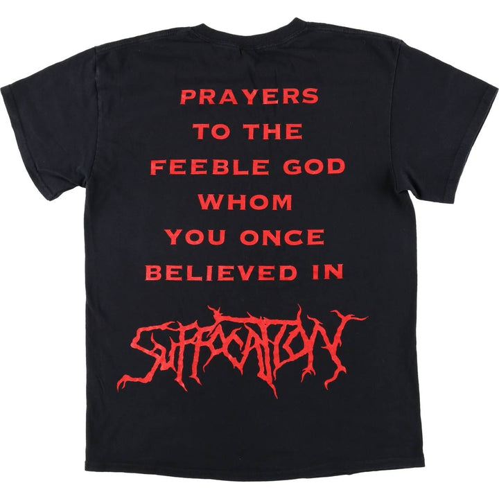 Gildan SUFFOCATION Band T-shirt, Men's Size M (approx.) cotton black type Vintage Second Hand