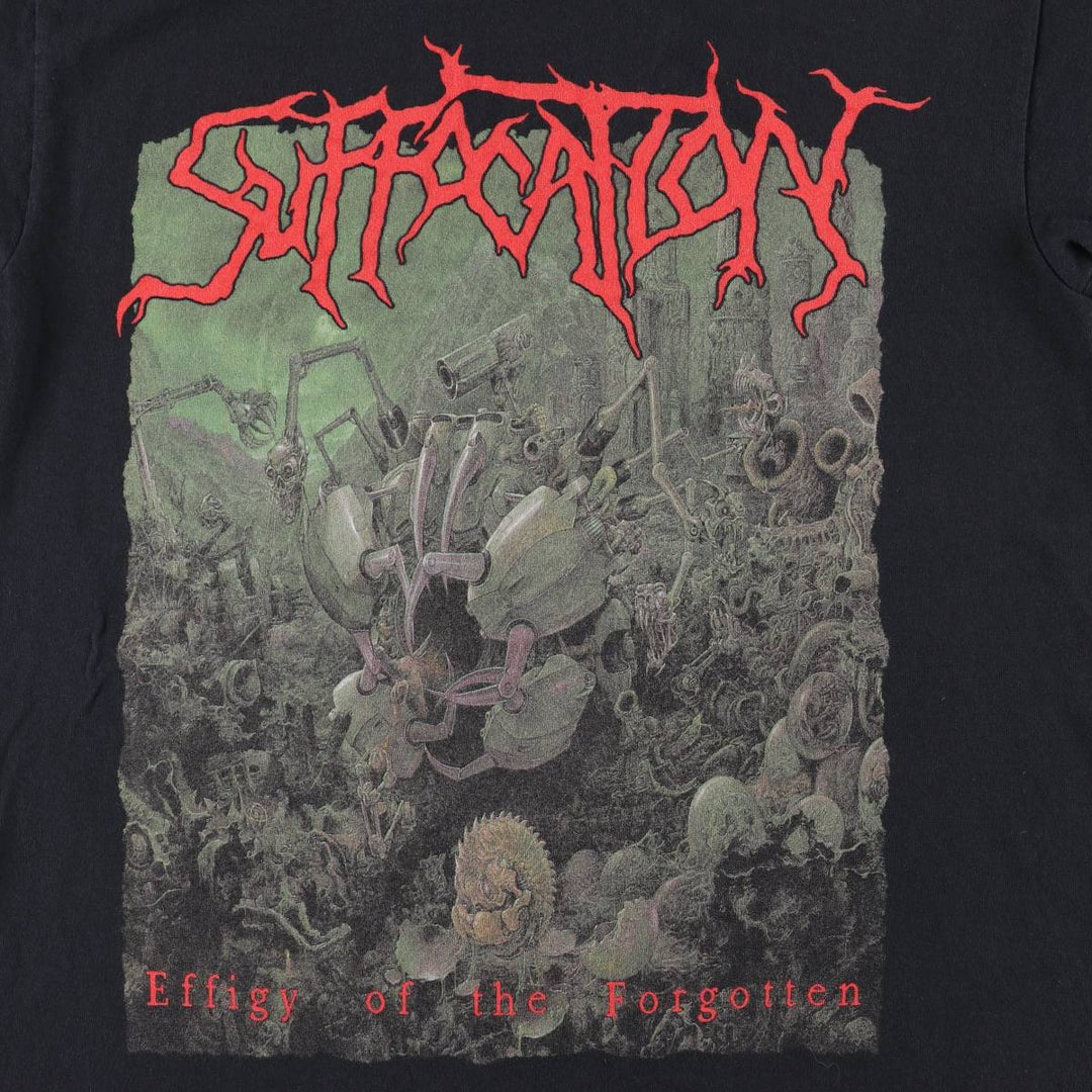 Gildan SUFFOCATION Band T-shirt, Men's Size M (approx.) cotton black type Vintage Second Hand