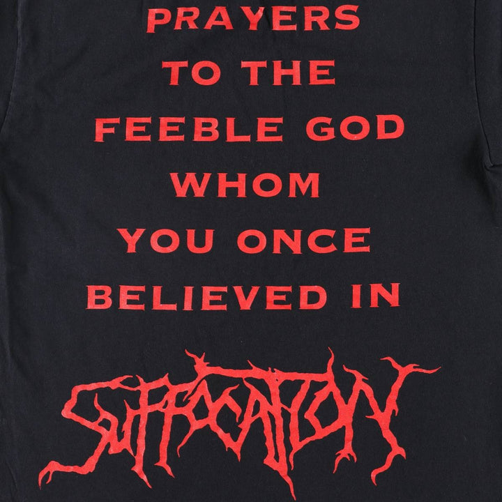 Gildan SUFFOCATION Band T-shirt, Men's Size M (approx.) cotton black type Vintage Second Hand