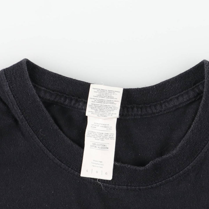 Gildan Slayer Skull Pattern Band T-Shirt (Men's Size L) cotton black type Vintage Second Hand