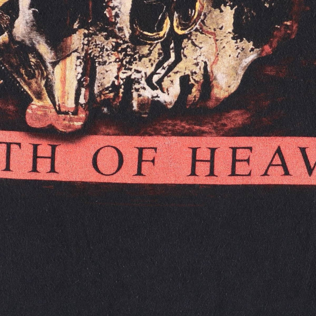 Gildan Slayer Skull Pattern Band T-Shirt (Men's Size L) cotton black type Vintage Second Hand