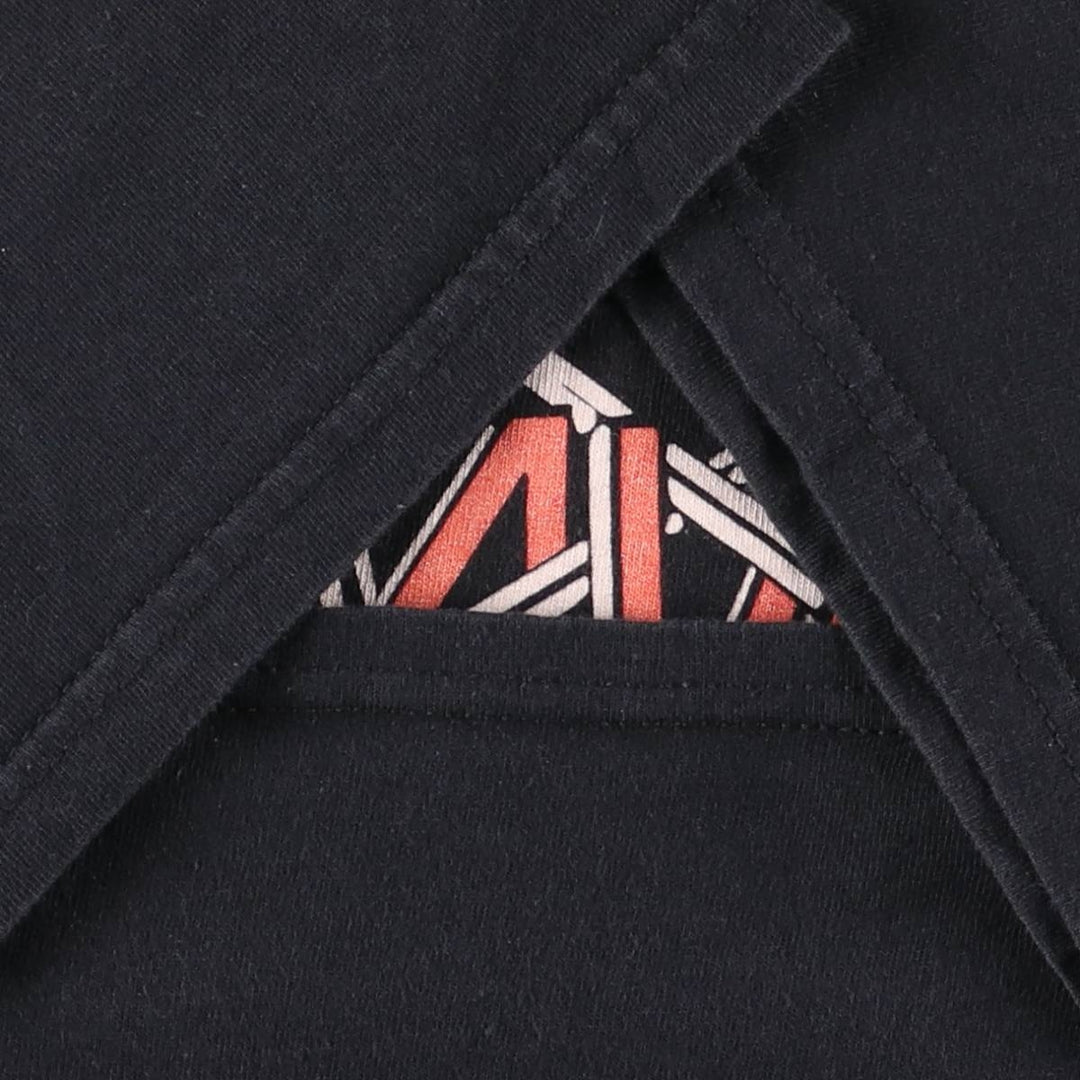 Gildan Slayer Skull Pattern Band T-Shirt (Men's Size L) cotton black type Vintage Second Hand