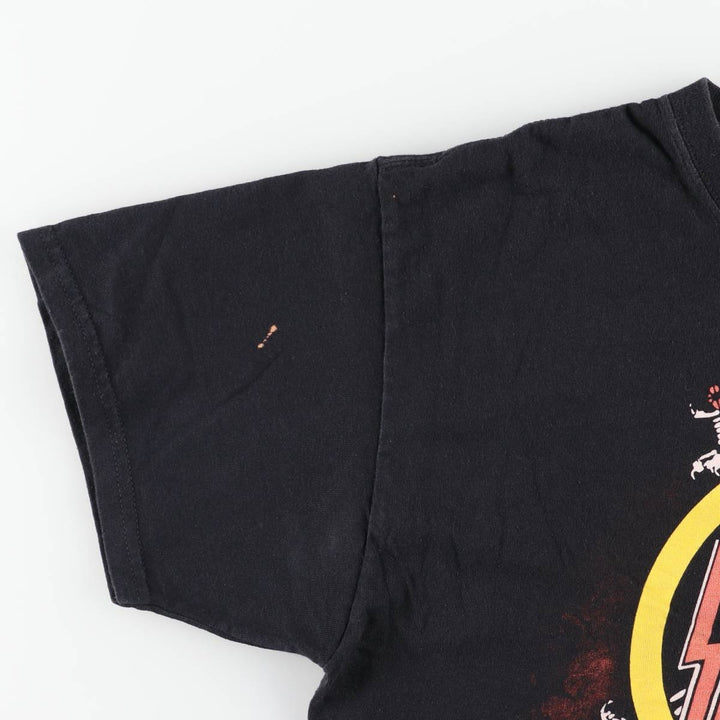 Gildan Slayer Skull Pattern Band T-Shirt (Men's Size L) cotton black type Vintage Second Hand
