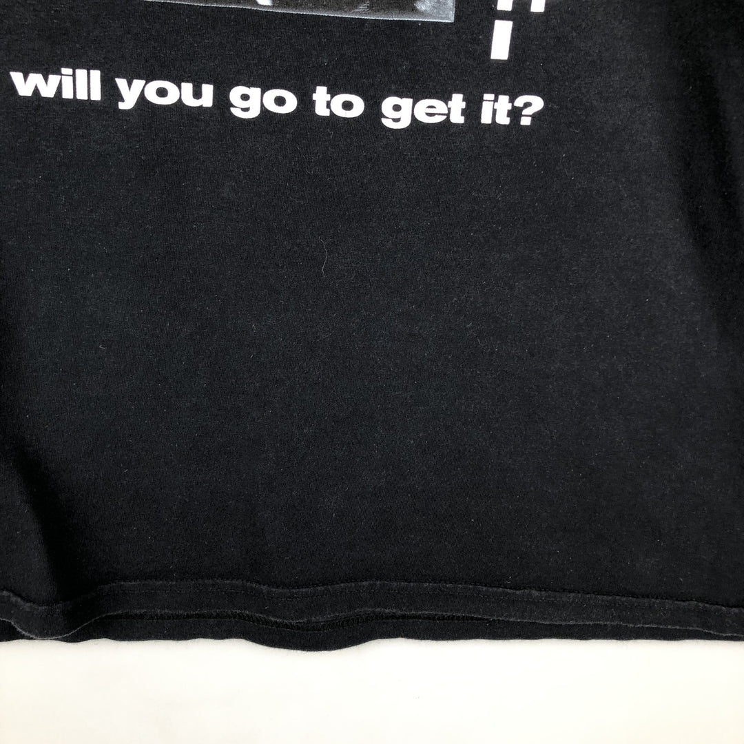 2PAC Wrap T-Shirt, Men's XXL equivalent, Crew Neck cotton black type Vintage Second Hand