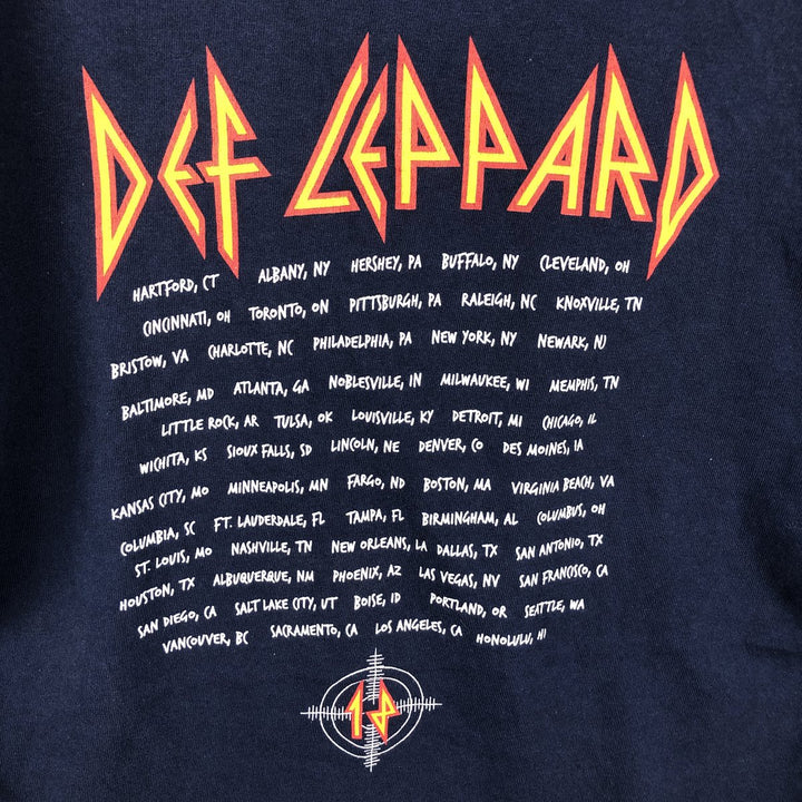 DEF LEPPARD Def Leppard Band T-shirt Band T Men's XL size unclear navy blue type Vintage Second Hand