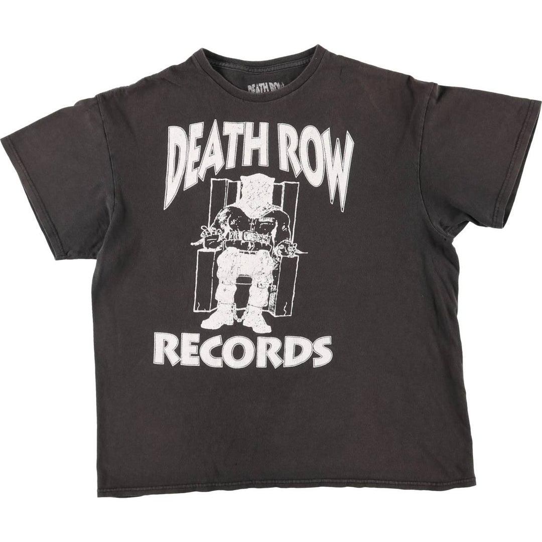 DEATH ROW RECORDS Rap T-shirt, Men's Size L cotton black type Vintage Second Hand