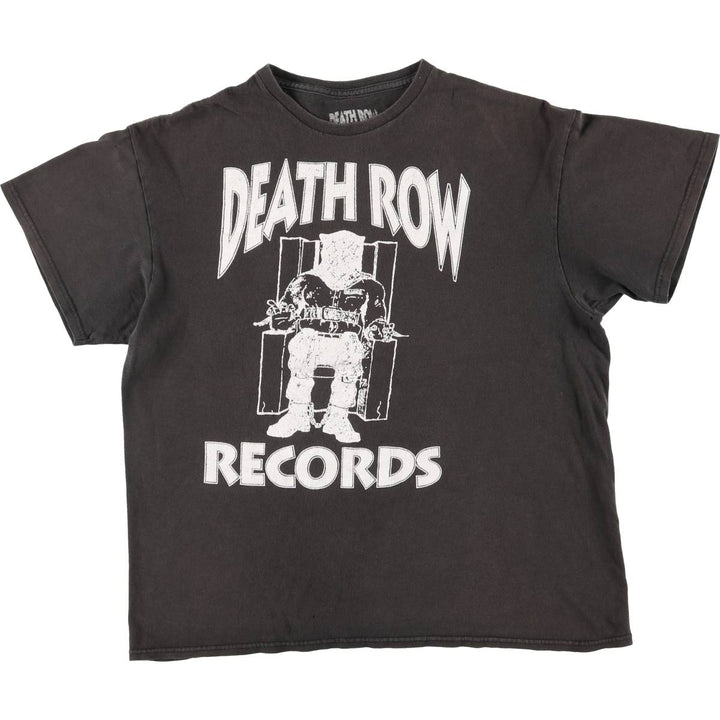 DEATH ROW RECORDS Rap T-shirt, Men's Size L cotton black type Vintage Second Hand