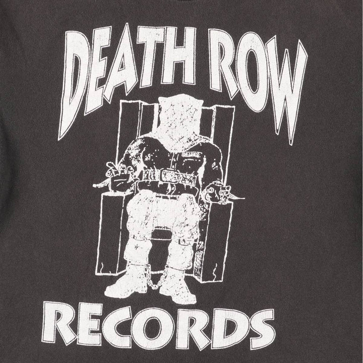 DEATH ROW RECORDS Rap T-shirt, Men's Size L cotton black type Vintage Second Hand