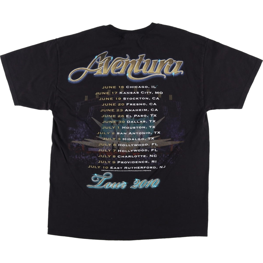 2000'S Hanes Aventura Band T-shirt, Men's Size L (approx.) cotton black type Vintage Second Hand