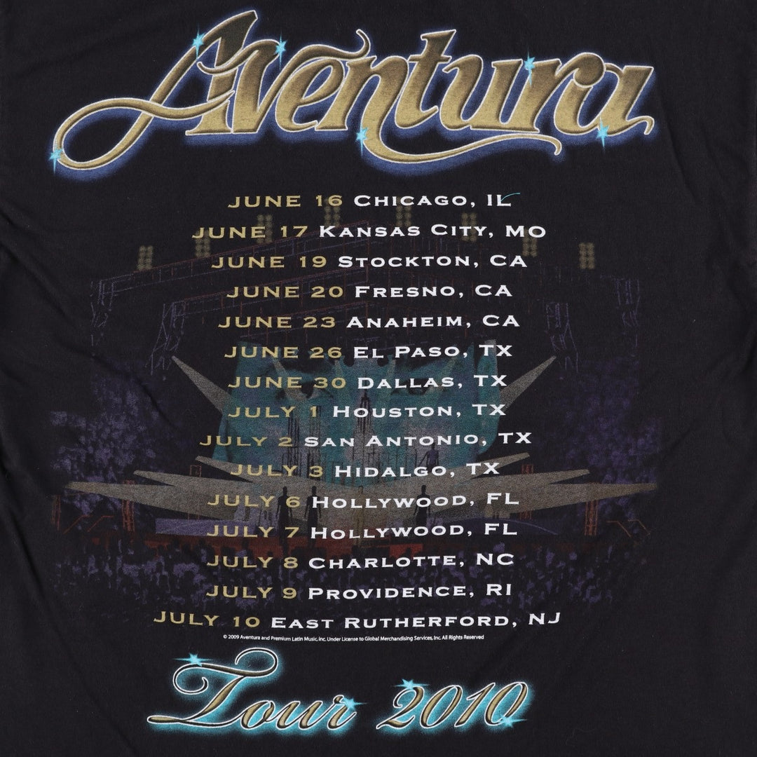 2000'S Hanes Aventura Band T-shirt, Men's Size L (approx.) cotton black type Vintage Second Hand