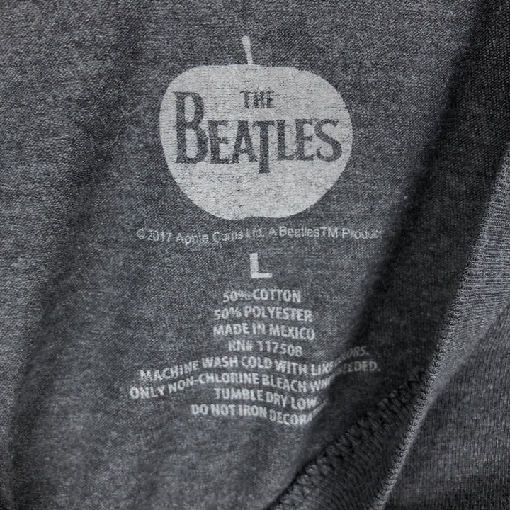 THE BEATLES Band T-shirt, Men's L size cotton gray type Vintage Second Hand