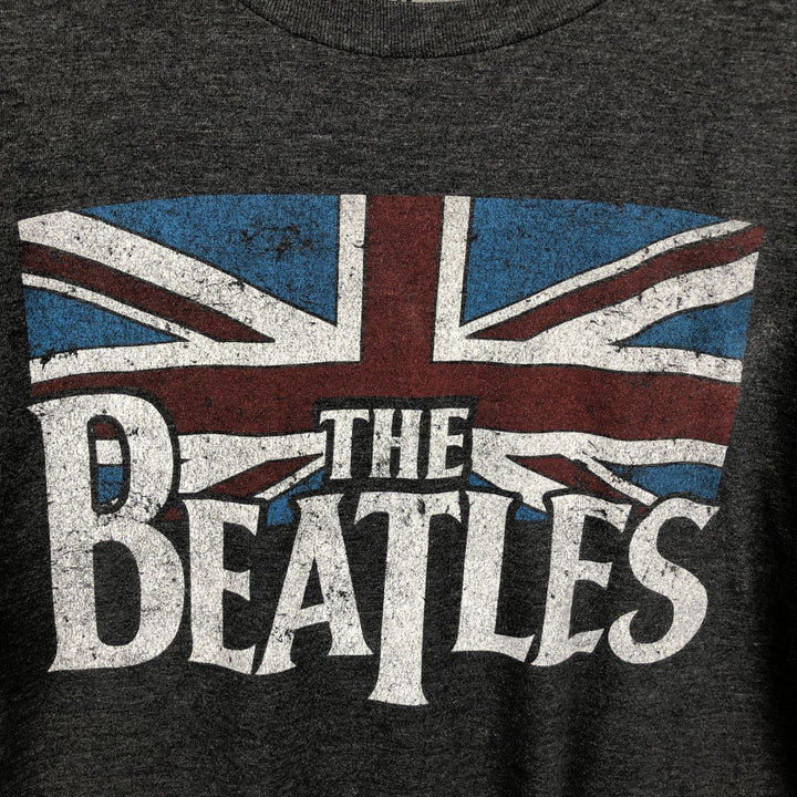 THE BEATLES Band T-shirt, Men's L size cotton gray type Vintage Second Hand