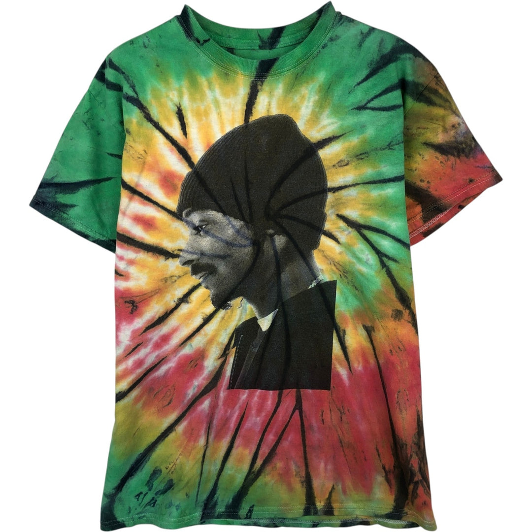 SNOOP DOGG Snoop Dog Tie-dye Pattern Rap T-shirt Men's M size cotton green type Vintage Second Hand
