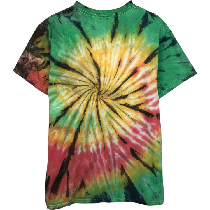 SNOOP DOGG Snoop Dog Tie-dye Pattern Rap T-shirt Men's M size cotton green type Vintage Second Hand