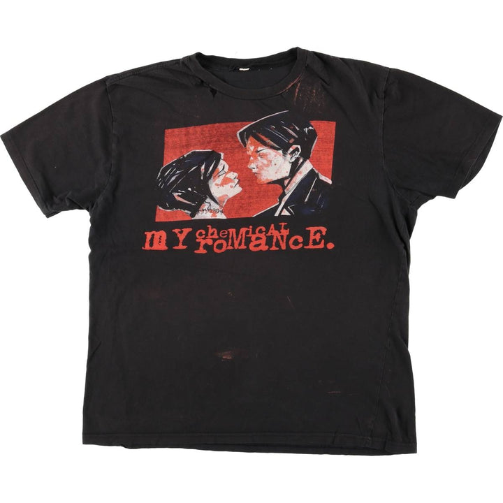 MY CHEMICAL ROMANCE My Chemical Romance Band T-shirt Band T Men's L size unclear black type Vintage Second Hand