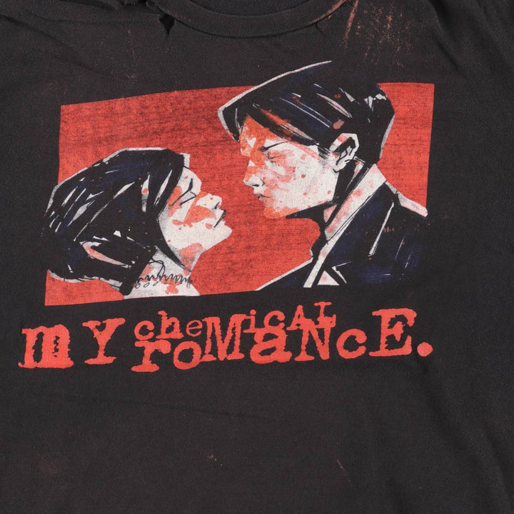 MY CHEMICAL ROMANCE My Chemical Romance Band T-shirt Band T Men's L size unclear black type Vintage Second Hand