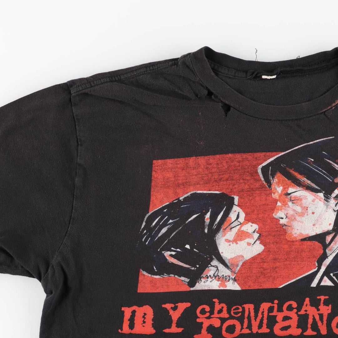 MY CHEMICAL ROMANCE My Chemical Romance Band T-shirt Band T Men's L size unclear black type Vintage Second Hand