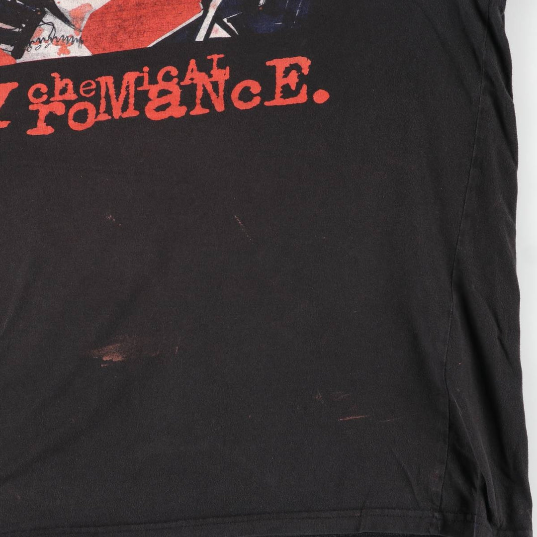 MY CHEMICAL ROMANCE My Chemical Romance Band T-shirt Band T Men's L size unclear black type Vintage Second Hand