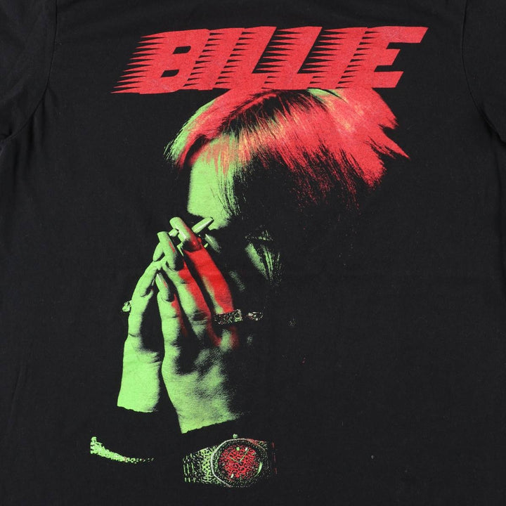 Billie Eilish band t-shirt, made in the UK, men's size M. cotton black type Vintage Second Hand